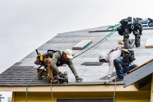 Professional Gutter Installation technician working in Tatums, OK